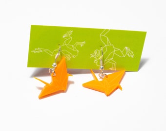 Boucles d’oreilles Dangle Origami Swan - 4 couleurs disponibles