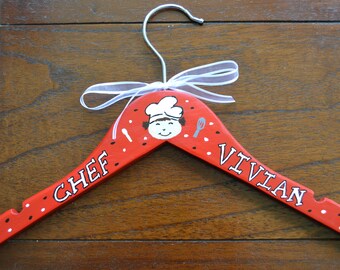 Personalized Baby Chef Clothing Hanger // Foodie Gift // Baby Sous Chef