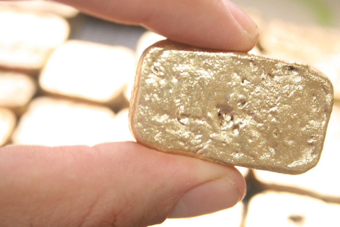 50 GRAMS Gold Recovery Gold Bar Melted Drop Scrap Plated Pins CPU