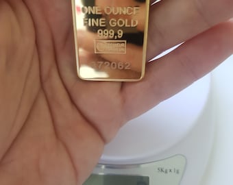 32 Gram .999 Gold plated Bars 1 For gold recovery Jewelry Making or for Gift