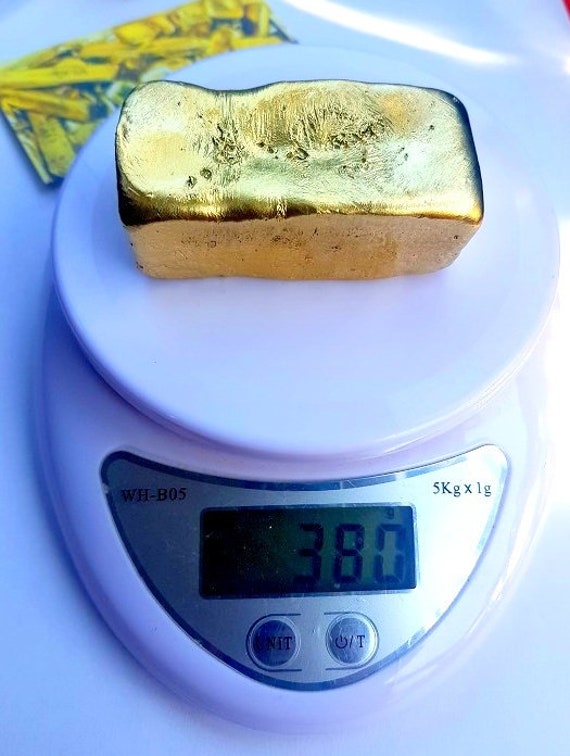 91 grams Scrap gold bar for Gold Recovery melted different computer coin pins 