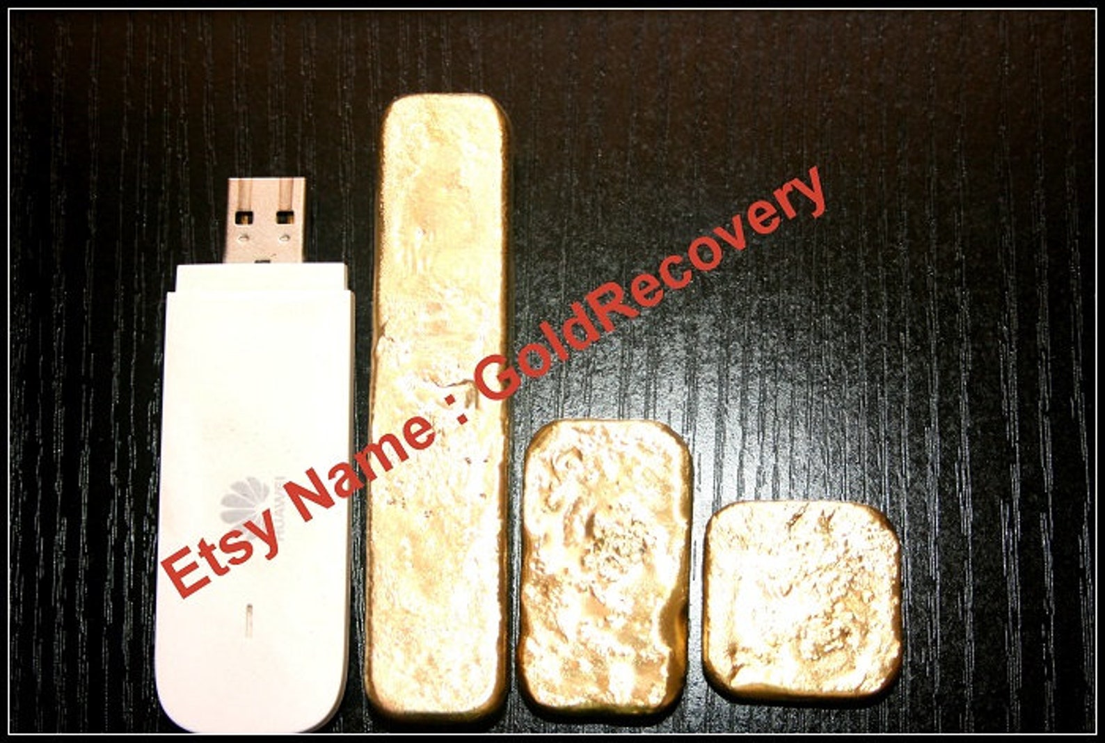 220g Scrap Gold Bar For Gold Recovery - Melted Computer Pins & Coins - Israel