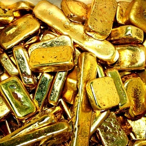 30 GRAMS Gold Recovery Gold Bar Melted Drop Scrap Plated Pins CPU! Jewelry making Worldwide Shipping - NEW