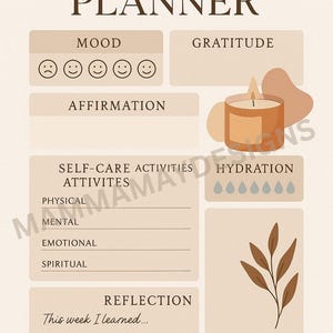 Self Care Planner
