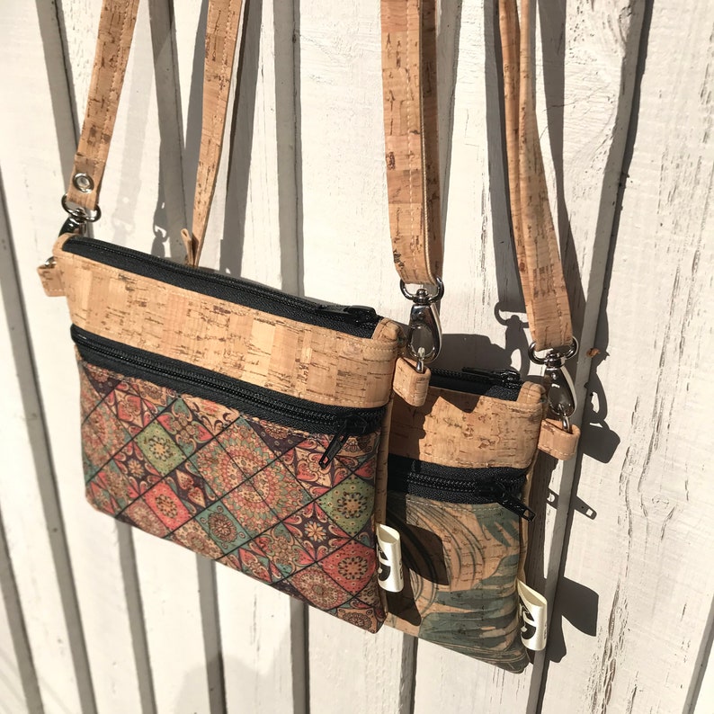 Cork fabric handbag small holiday crossbody bag vegan Etsy