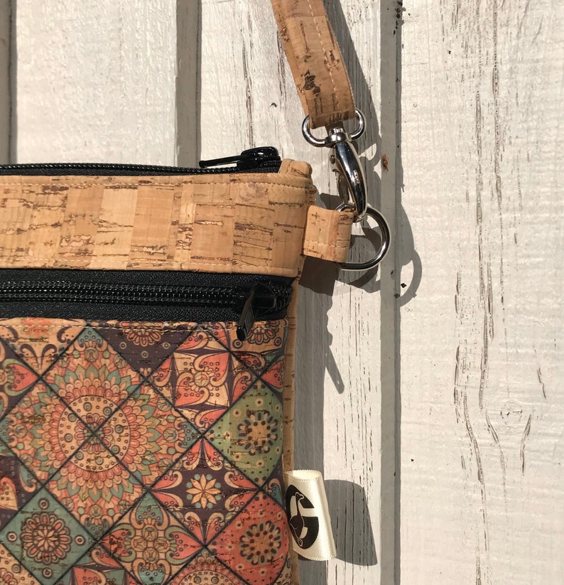 Cork fabric handbag small holiday crossbody bag vegan Etsy