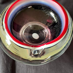 Archimede Seguso Vetri d'Arte Murano Art Glass Geode Bowl lub błądzący na piechotę