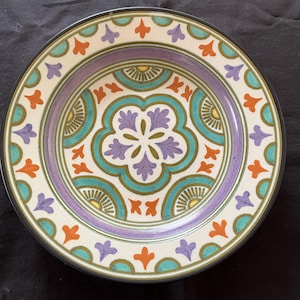 Exclusive Antique 1920 Dutch Gouda  Design wallplate  . signed