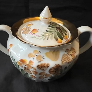 Antique  sugar bowl Gardner Verbilki Russian Empire Porcelain . Marked bottom