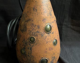 Mid century modern Nanny Still for Raak copper Amber glass ceiling lamp