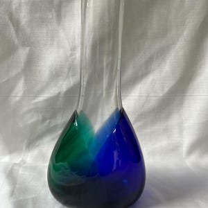 5594【美品】Jan Beranek作 チェコ ボヘミア アートガラス ベース