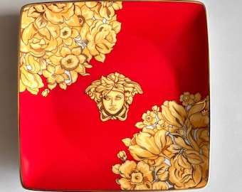 ローゼンタール　ヴェルサーチ　オーバル　皿　FLOWER　FANTASY VERSACE Rosenthal Leaf Bowl - Flower Fantasy - Fine