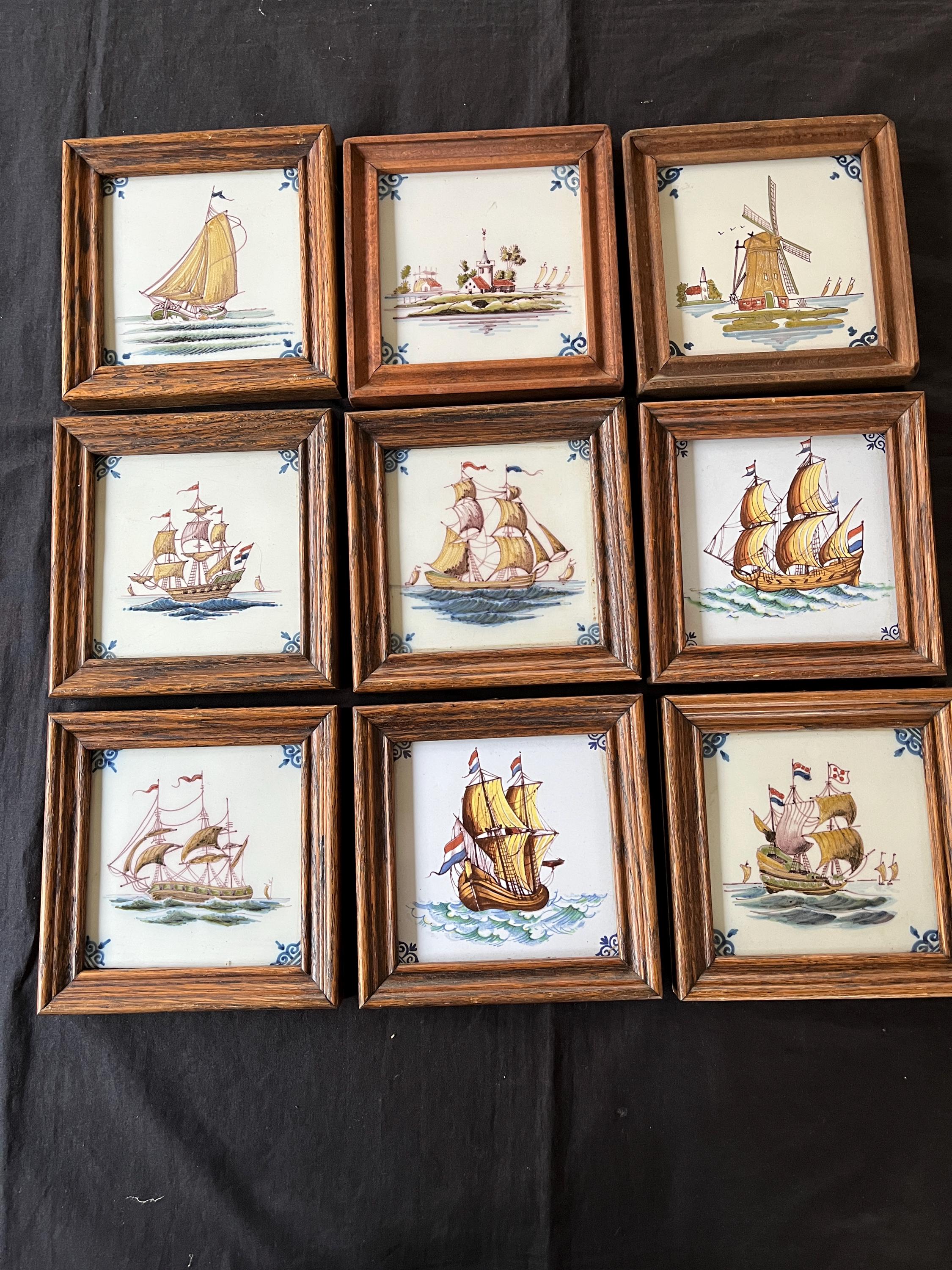 オランダ　マッカム焼き　MAKKUM タイル 額入り 3種 Antique MAKKUM PLATE Ø 9.2 inch Tichelaar Delft Holland | eBay