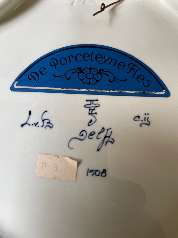 【未使用】ロイヤルデルフト 鳥と花図 飾り皿 壁掛け  Delft ロイヤルデルフト 陶磁器 フレスプレート 鳥と花の芸術 多色装飾