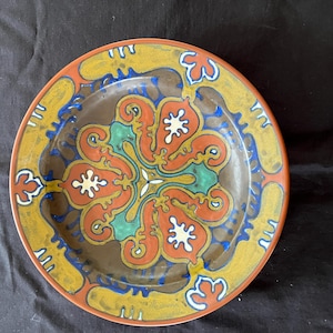 Exclusive Antique 1920 Gouda decor Rohdian Design wallplate  . signed