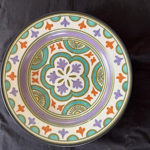 Exclusive Antique 1920 Dutch Gouda  Design wallplate  . signed