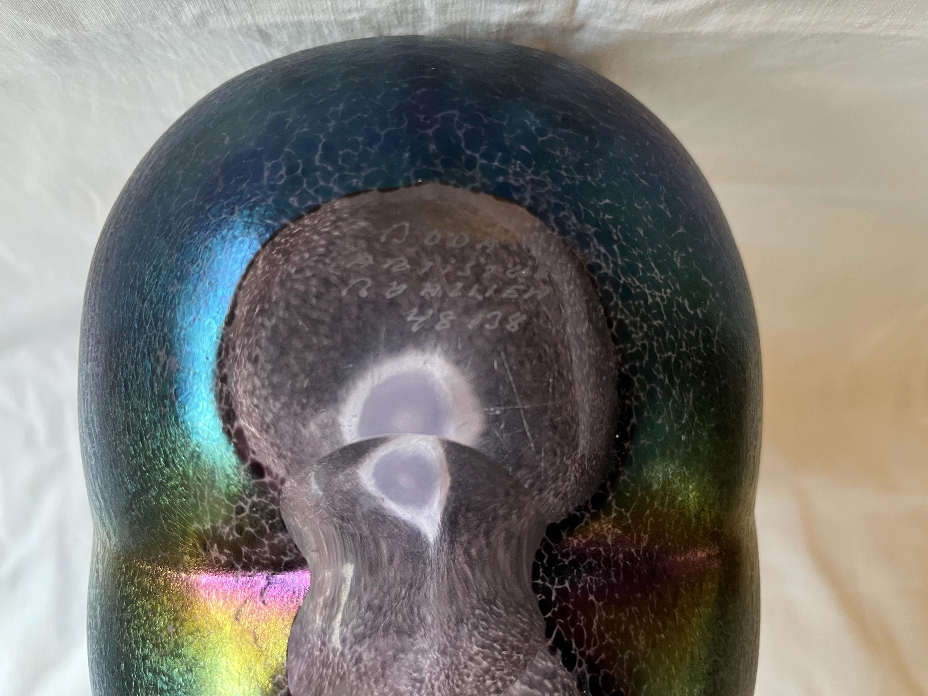 Kosta Boda Bertil Vallien Volcano Large Vase No. 48138 Rare Mint