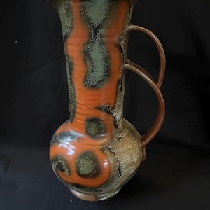Antique Large dutch Gouda Zuid Holland pitcher  . Rare Décor Muvelee