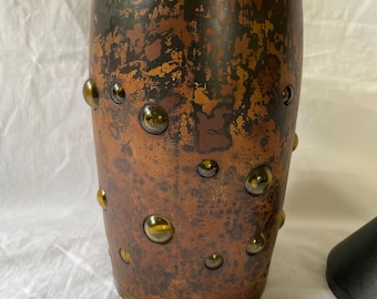 Mid century modern Nanny Still for Raak copper amber glass ceiling lamp