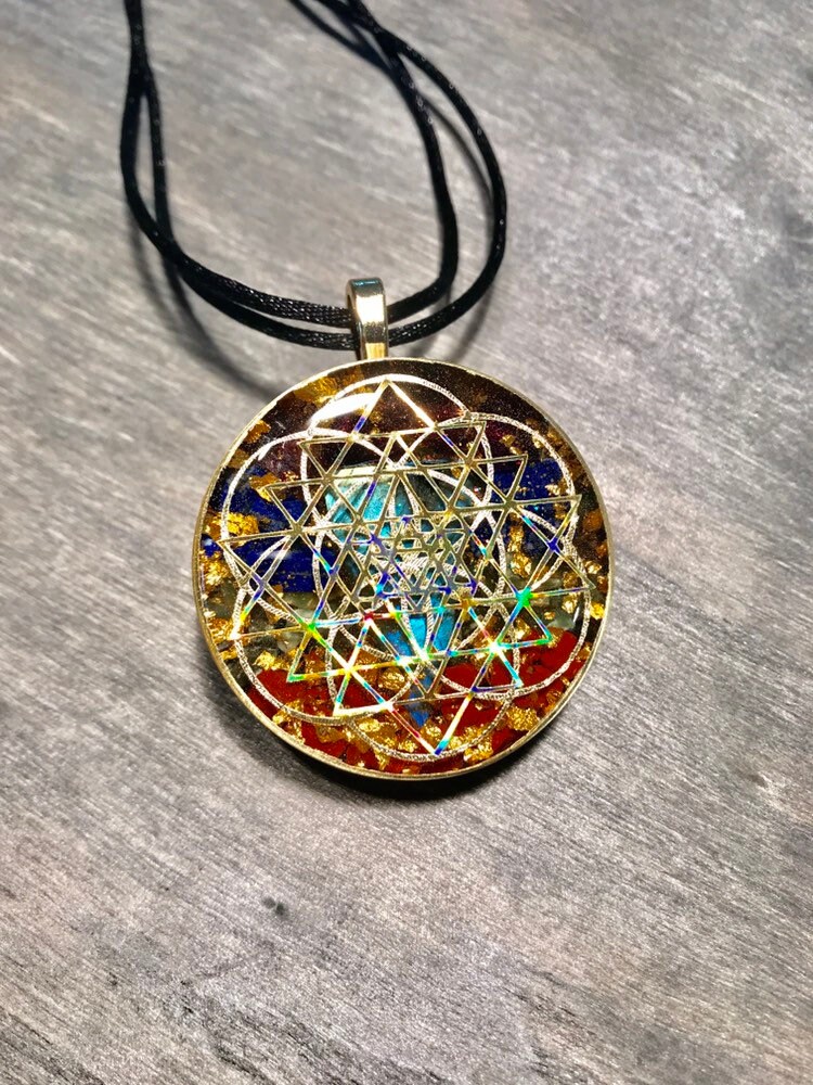 Orgone Necklace Black Tourmaline Orgonite Pendant EMF Protection Jewelry Boho Necklace Silver Metaphysical Gifts Orgonite