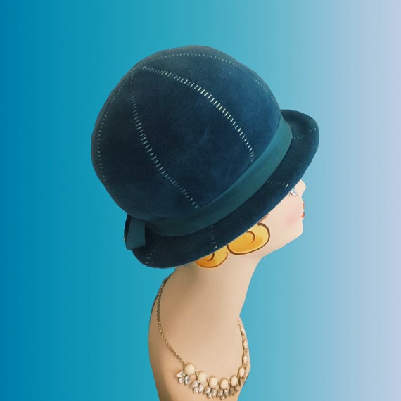 Vintage Teal Mod Hat