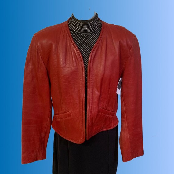 Vintage Red Leather Jacket