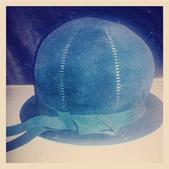 Vintage Teal Mod Hat - image 9