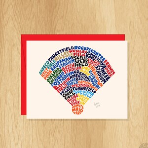 Carte de baseball lettrée à la main, carte de terrain de baseball, carte vierge, carte d’amoureux de baseball, carte d’homme, carte pour homme