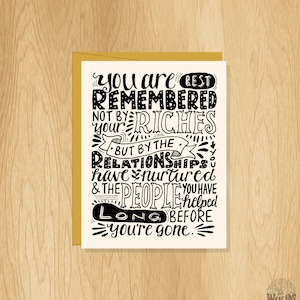 Carte la plus mémorable, carte de motivation, carte d’inspiration, carte d’amitié, carte de retraite, carte d’encouragement
