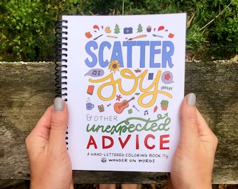 Hand-Lettered Unexpected Advice Coloring Book, Inspirational Coloring Book, Funny Coloring Book, Adult Coloring Book, Graduation Advice Book