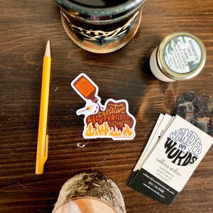 Pegatina de creatividad con letras de café escritas a mano, pegatina de amante del café, pegatina de artista, pegatina de creatividad, pegatina escrita a mano