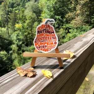 Hand-lettered geur herfst pompoen sticker, herfst sticker, pompoen sticker, hand-lettered sticker, herfst sticker, herfst kunst