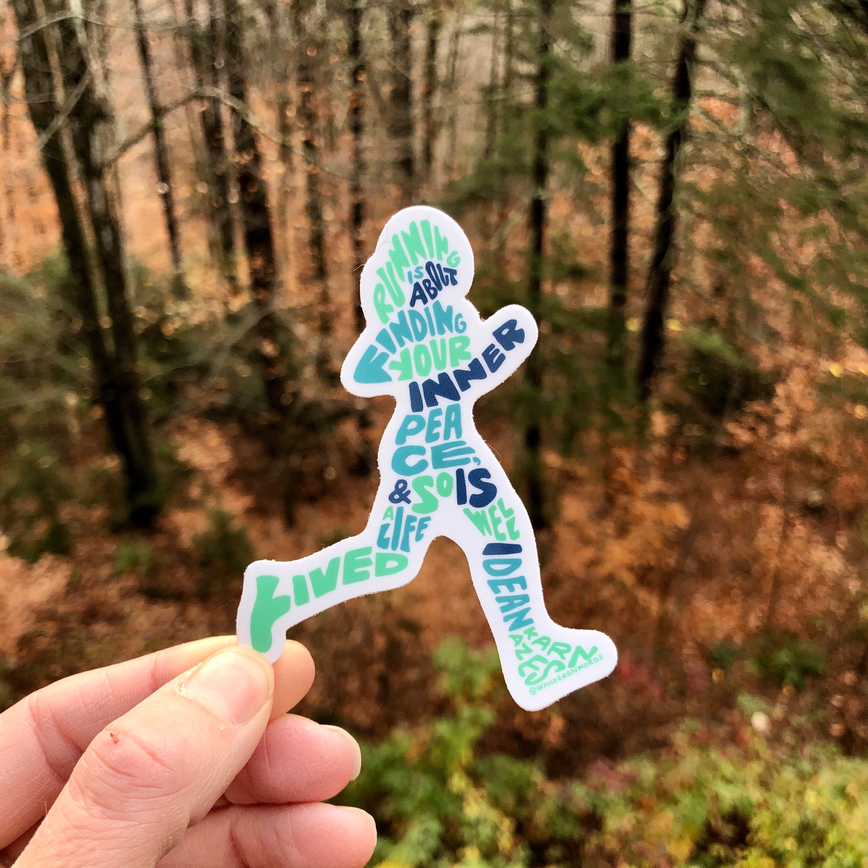 Hand-lettered Runner Sticker, Running Sticker, Sticker for Runner ...