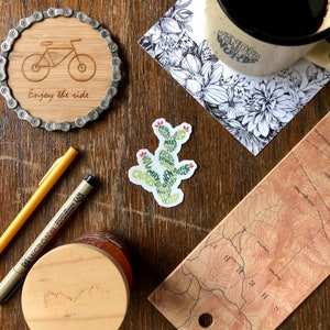 Handgeschriebener Kaktus Inspiration Sticker, Kaktus Form Sticker, Positivity Sticker, Kaktus Liebhaber Sticker, Kaktus Kunst, Handbeschriftete Sticker
