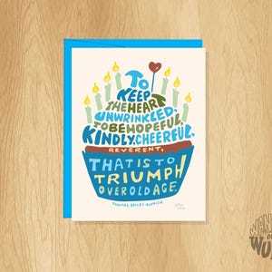 Carte de cupcake triomphe sur l'âge, belle carte d'anniversaire, carte de cupcake, carte d'anniversaire douce, carte d'anniversaire pour ami