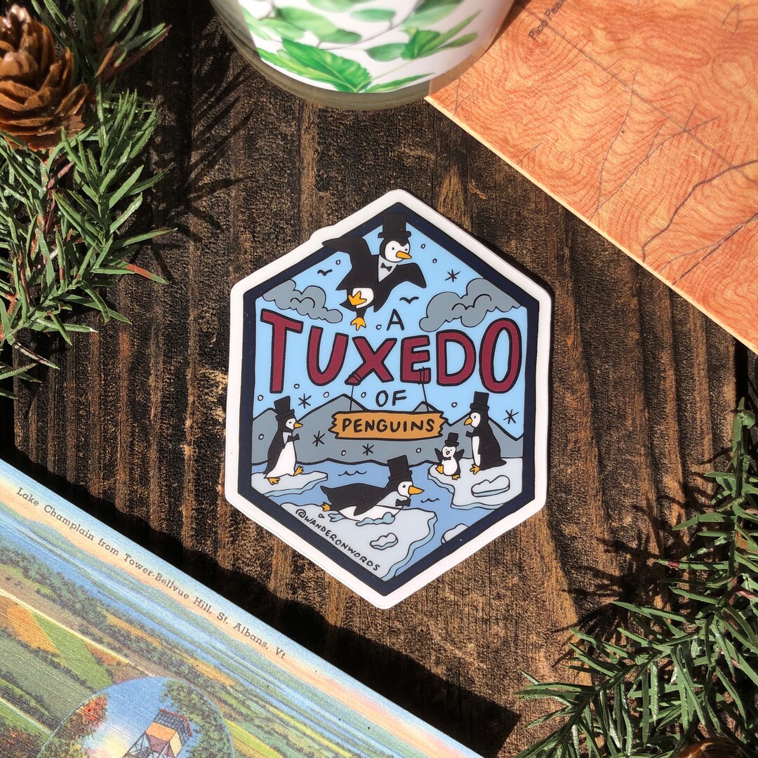 Tuxedo of Penguins Sticker Animal Collective Sticker Penguin - Etsy
