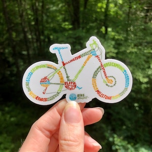 Adesivo de bicicleta Vermont com letras à mão, adesivo de bicicleta, presente para ciclistas de montanha, adesivo de bicicleta Vermont, adesivo de ciclista, adesivo com letras à mão