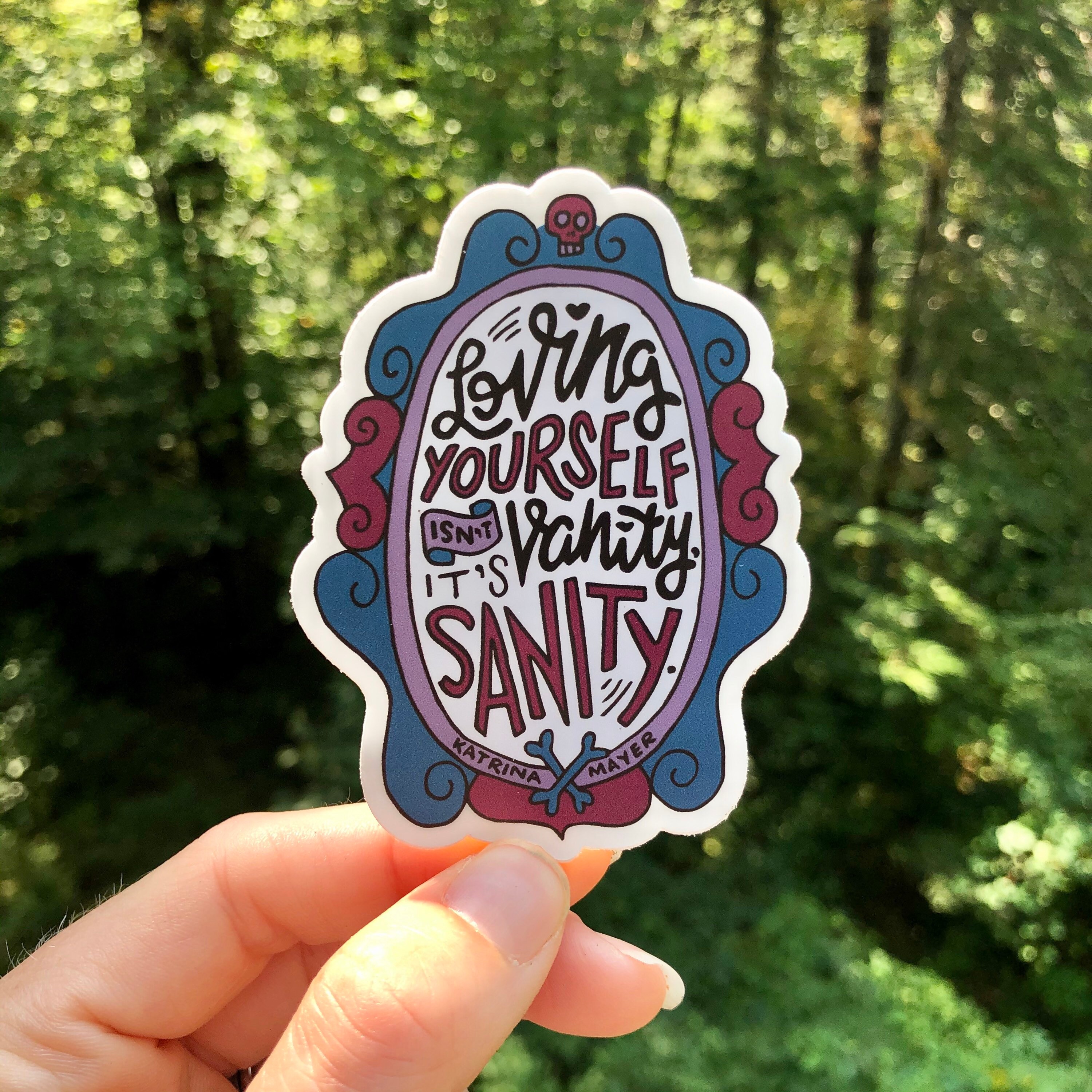 Vanity Sticker Hand-lettered Vanity Sanity Sticker, Inspirational Sticker ...
