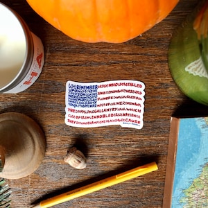 Handgeschreven Veterans Day Sticker, Amerikaanse vlagsticker, sticker voor veteraan, inspirerende sticker, Ronald Reagan Quote Sticker