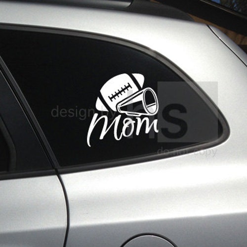 Window Sticker Car Decal Sports Mom Football Cheer Mom Etsy