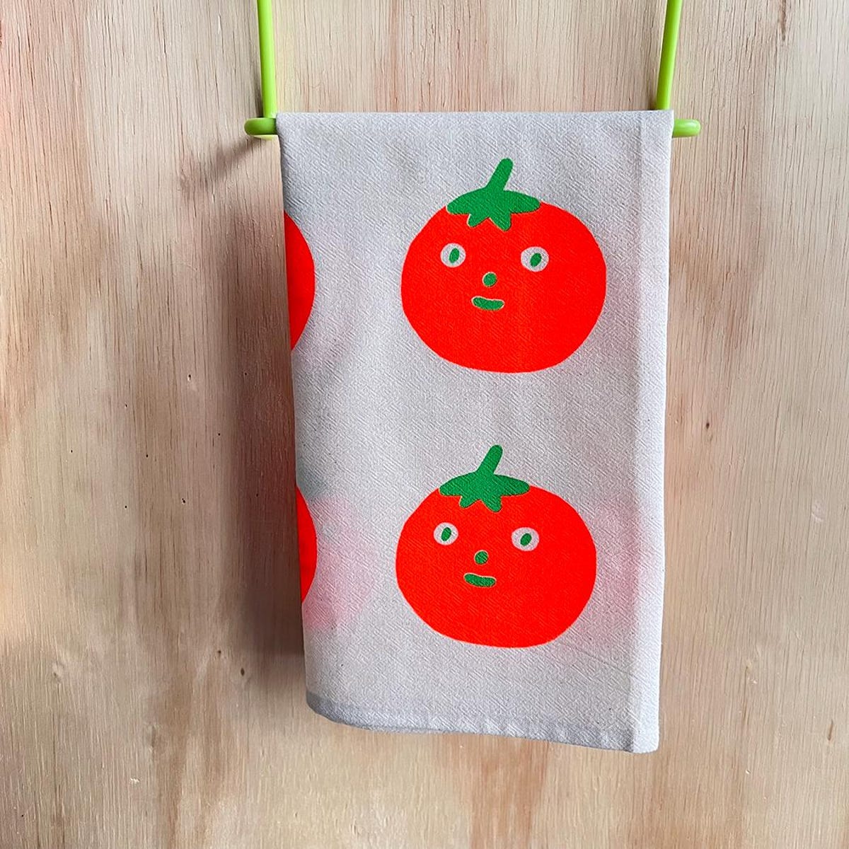 Tomato Tea Towel: Hand Screen Printed Cotton Flour Sack - Etsy