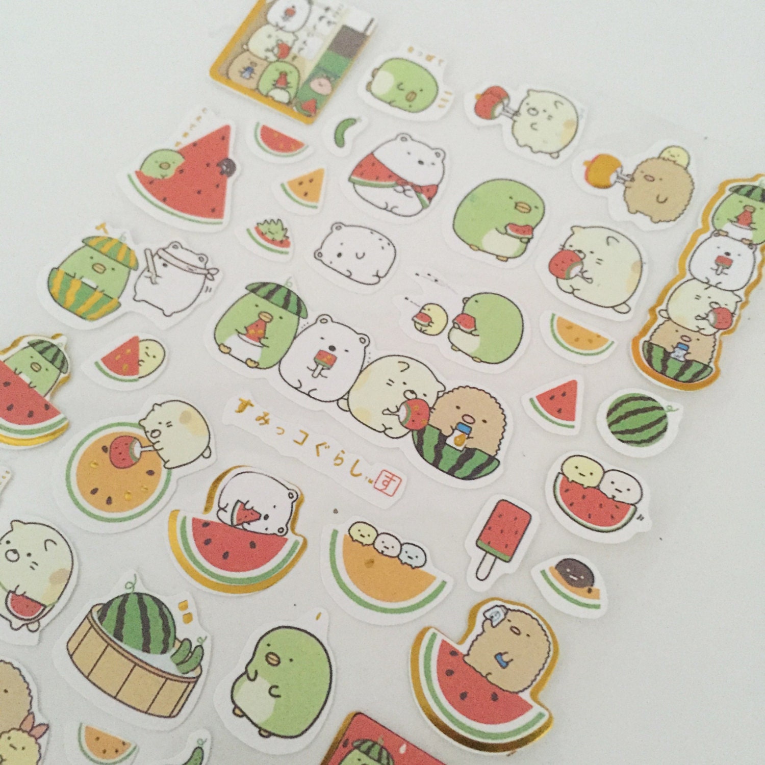 Watermelon Stickers Journals Planners Scrapbooking Cards Etsy