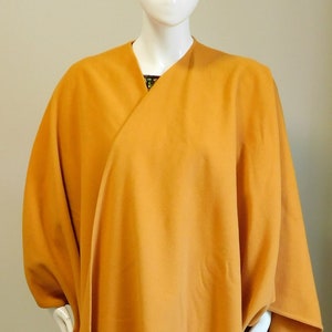 Golden Orange Wool Cape/Tabbard/Poncho by Weinberg Paris