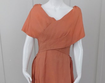 1940's Handmade Vintage Mock Wrap Party Dress