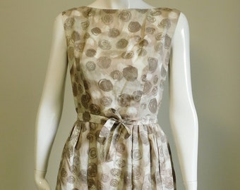 1960's Brown Summer Dress