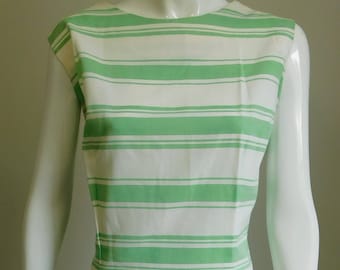 1960's Drop Waist Striped Dress NWT