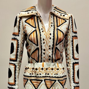 1960&#39;s Malcolm Starr Long Sleeve Day Dress