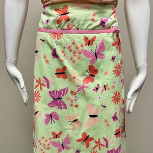 1990's Lilly Pulitzer A-Line Cotton Butterfly Skirt