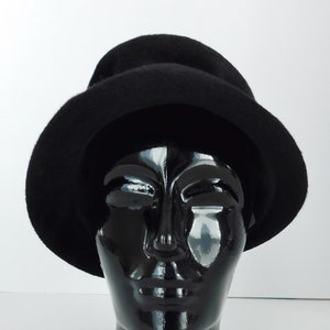 Chapeau de seau pincé en velours italien vintage des années 1950