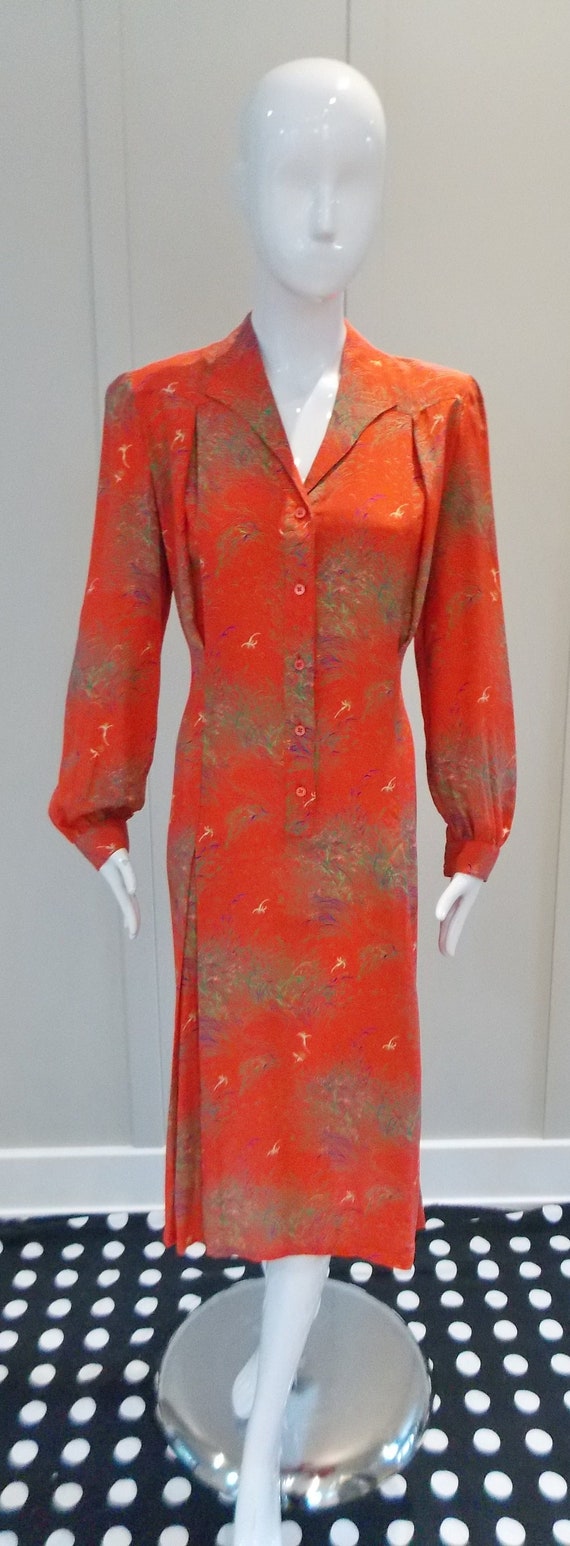 1970's Jeanne Lanvin Vintage Shirt Dress